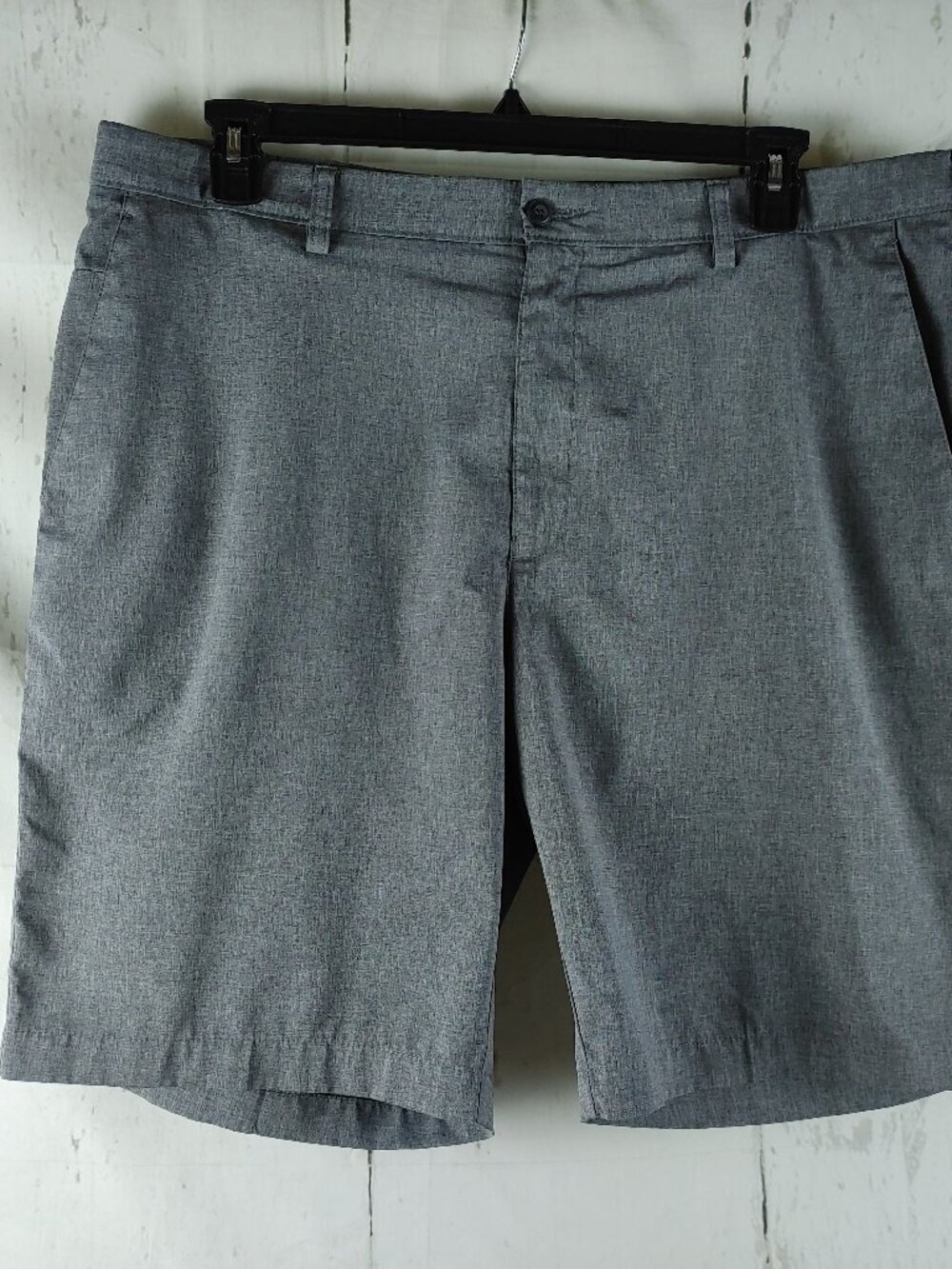 PGA Tour Men's Heather Gray Active Waist Chino Golf Shorts Size 40 Casual FF